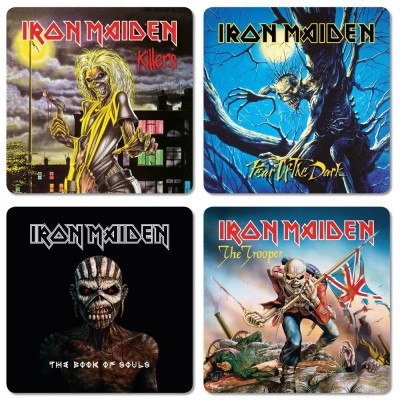 IRON MAIDEN COASTERS 4X SOTTOBICCHIERI CINEREPLICAS