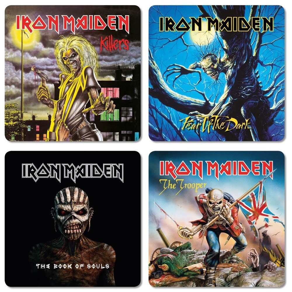 CINEREPLICAS IRON MAIDEN COASTERS 4-PACK SET