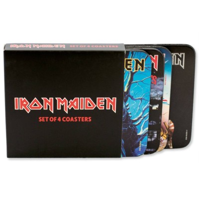 IRON MAIDEN COASTERS 4X SOTTOBICCHIERI CINEREPLICAS