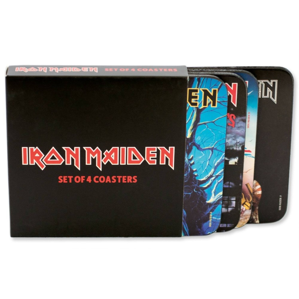 IRON MAIDEN COASTERS 4X SOTTOBICCHIERI CINEREPLICAS