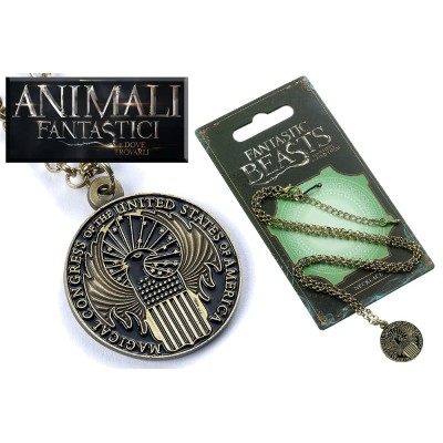 CARAT ANIMALI FANTASTICI - FANTASTIC BEASTS CONGRESS NECKLACE COLLANA CON CIONDOLO IN METALLO