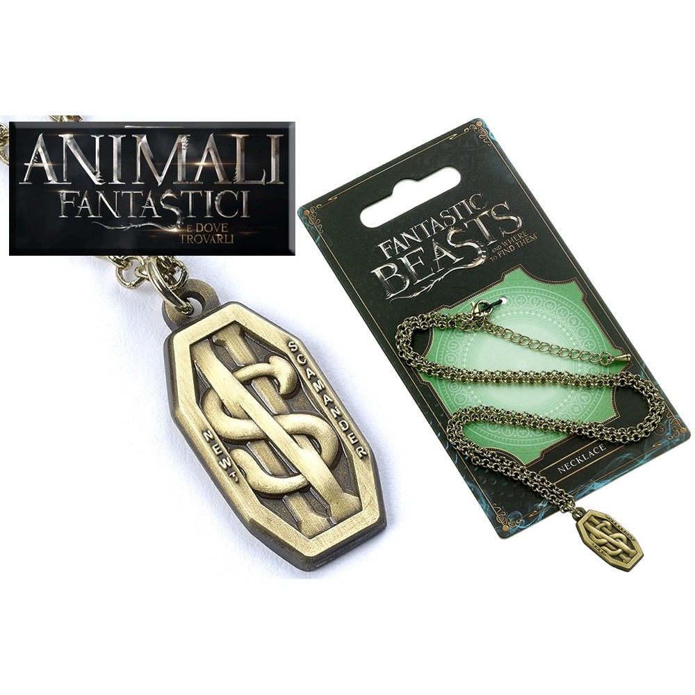 CARAT ANIMALI FANTASTICI - FANTASTIC BEASTS SCAMANDER NECKLACE COLLANA CON CIONDOLO