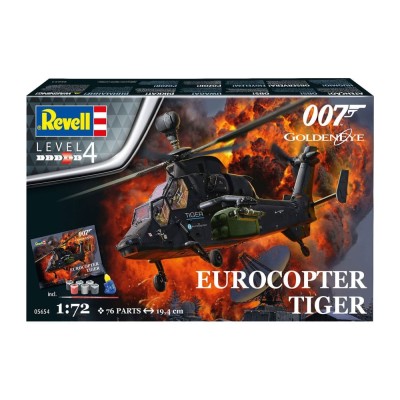 REVELL JAMES BOND 007 GOLDEN EYE EUROCOPTER TIGER 1/72 MODEL KIT FIGURE