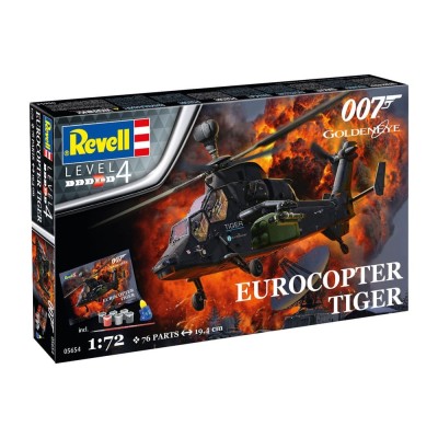 REVELL JAMES BOND 007 GOLDEN EYE EUROCOPTER TIGER 1/72 MODEL KIT FIGURE