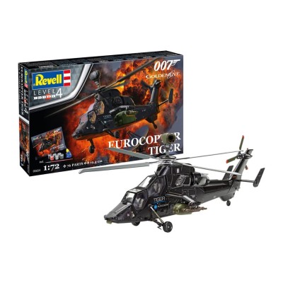 REVELL JAMES BOND 007 GOLDEN EYE EUROCOPTER TIGER 1/72 MODEL KIT FIGURE