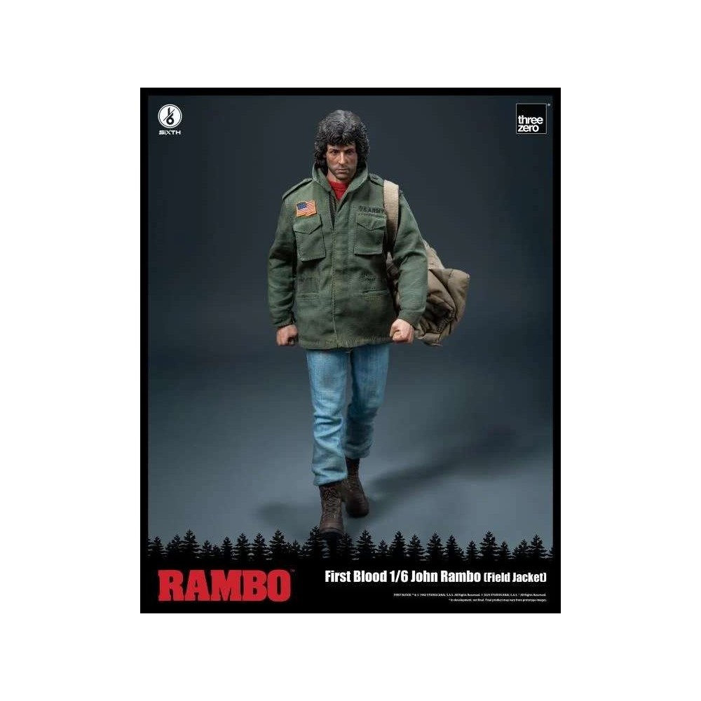 RAMBO FIRST BLOOD JOHN RAMBO FIELD JACKET 1/6 30CM ACTION FIGURE THREEZERO