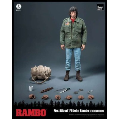 THREEZERO RAMBO FIRST BLOOD JOHN RAMBO FIELD JACKET 1/6 SCALE ACTION FIGURE