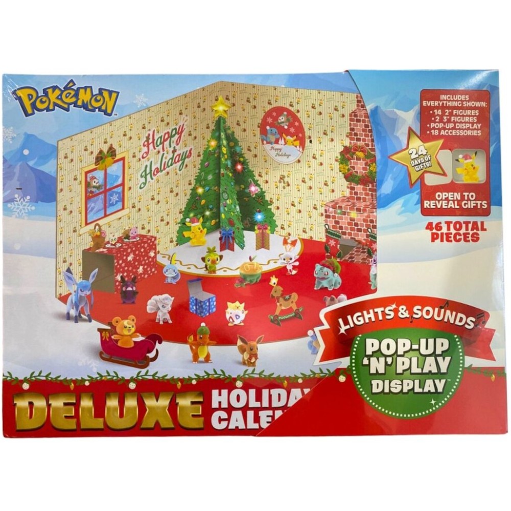 POKEMON DELUXE HOLIDAY CALENDAR 24 DAYS COUNTDOWN CALENDARIO JAZWARES