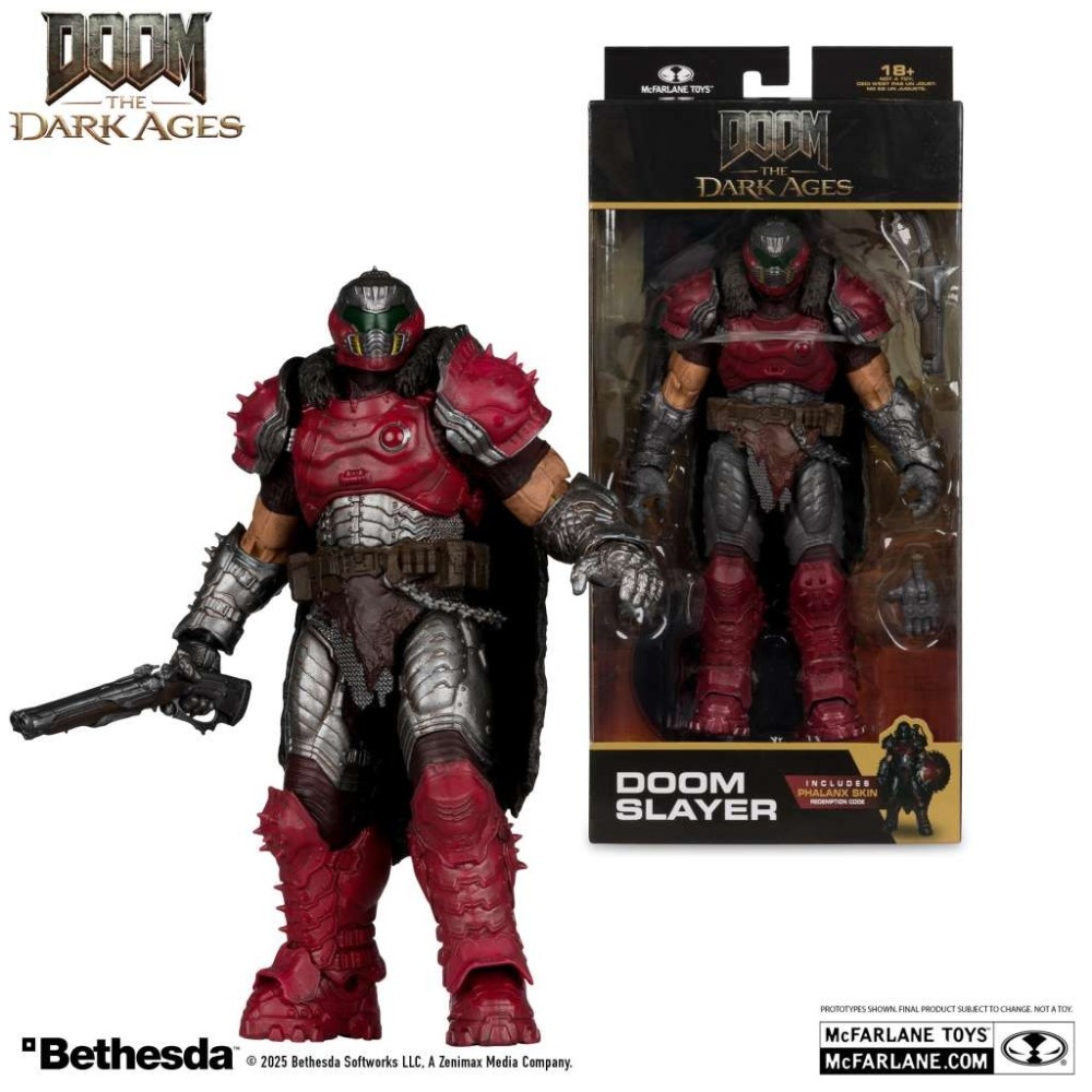MC FARLANE DOOM DARK AGES DOOM SLAYER PHALANX VERSION PVC ACTION FIGURE