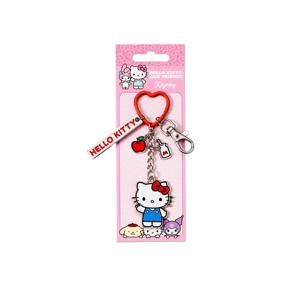 CARAT HELLO KITTY AND FRIENDS HELLO KITTY WITH CHARMS METAL KEYRING
