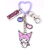 CARAT HELLO KITTY AND FRIENDS KUROMI WITH CHARMS METAL KEYRING