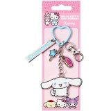 HELLO KITTY AND FRIENDS CINNAMOROLL WITH CHARMS PORTACHIAVI IN METALLO CARAT
