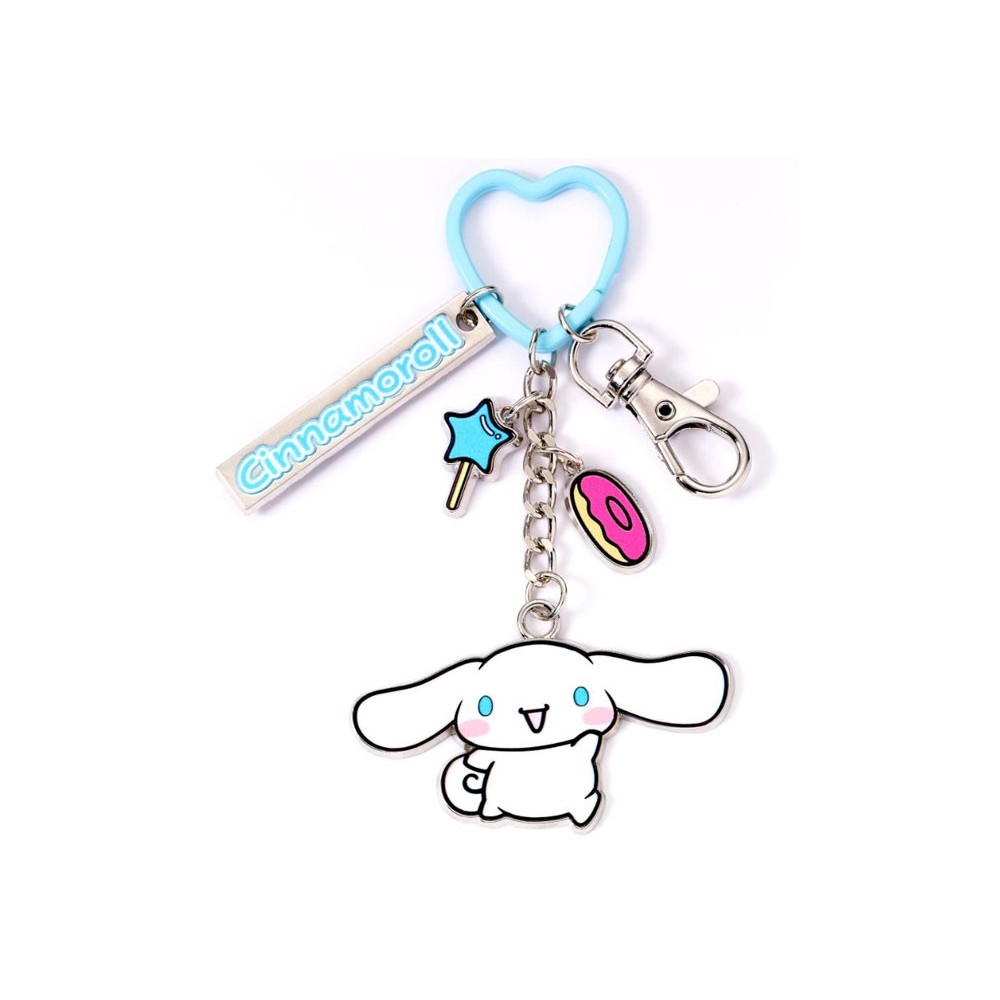 HELLO KITTY AND FRIENDS CINNAMOROLL WITH CHARMS PORTACHIAVI IN METALLO CARAT