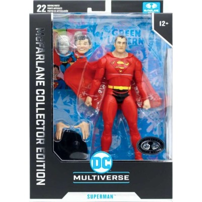 DC MULTIVERSE STRANGE LIVES OF SUPERMAN RED VERSION ACTION FIGURE MC FARLANE