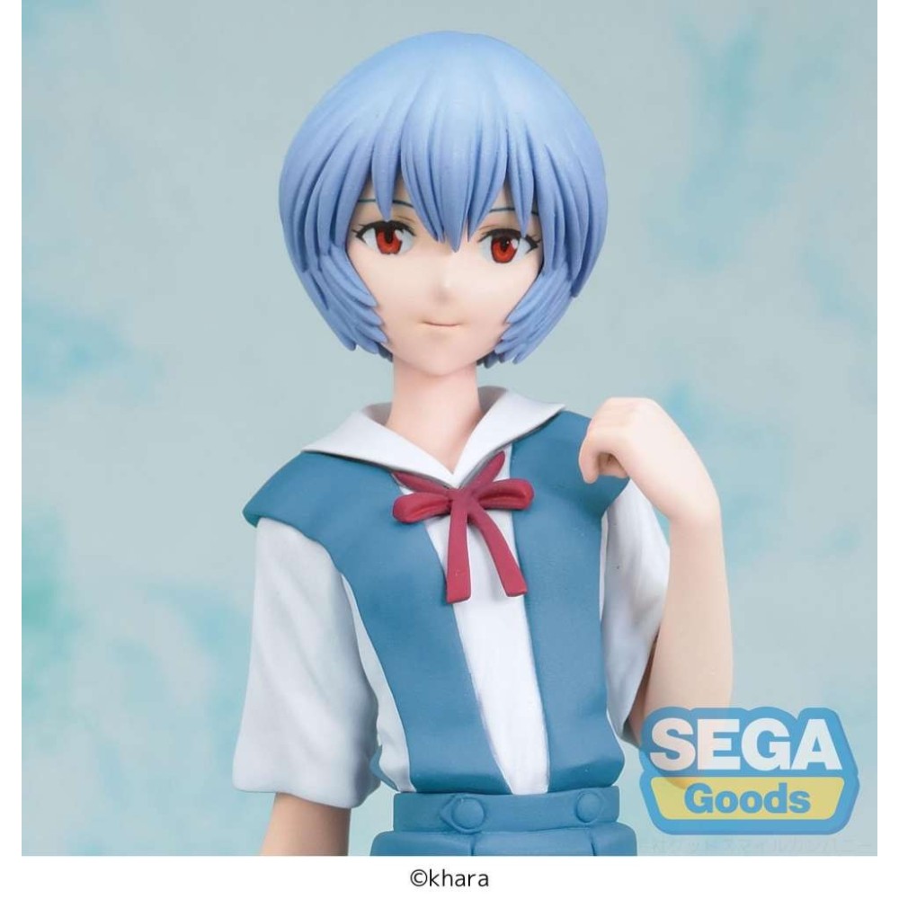 SEGA GOODS REBUILD OF EVANGELION REI AYANAMI UNIFORM HIGH PREMIUM PVC STATUE FIGURE