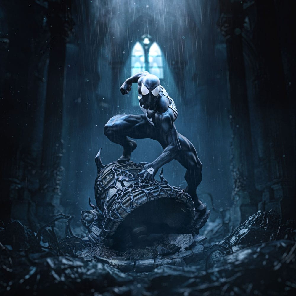 MARVEL COMICS SPIDER-MAN BLACK COSTUME BDS ART SCALE DELUXE 1/10 STATUA FIGURE IRON STUDIOS