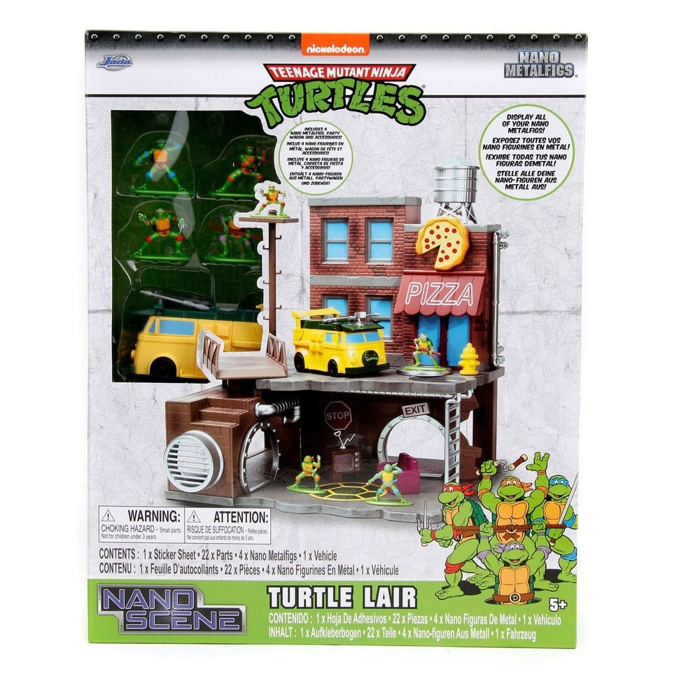 TEENAGE MUTANT NINJA TURTLES NANO SCENE TURTLE LAIR DIORAMA JADA TOYS