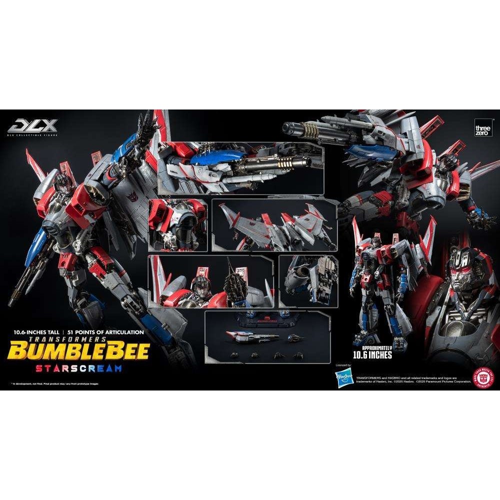 TRANSFORMERS BUMBLEBEE DLX STARSCREAM ACTION FIGURE THREEZERO