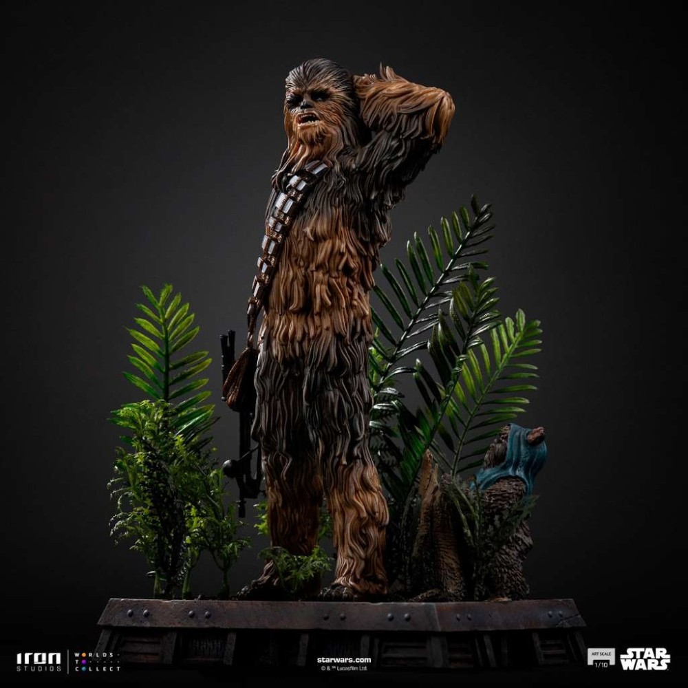 STAR WARS CHEWBACCA AND TOKKAT ART SCALE 1/10 STATUA FIGURE IRON STUDIOS