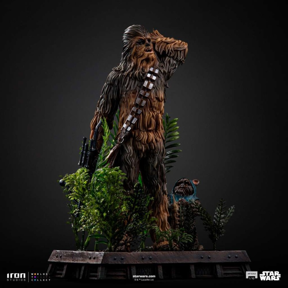 IRON STUDIOS STAR WARS CHEWBACCA AND TOKKAT ART SCALE 1/10 RESIN STATUE FIGURE