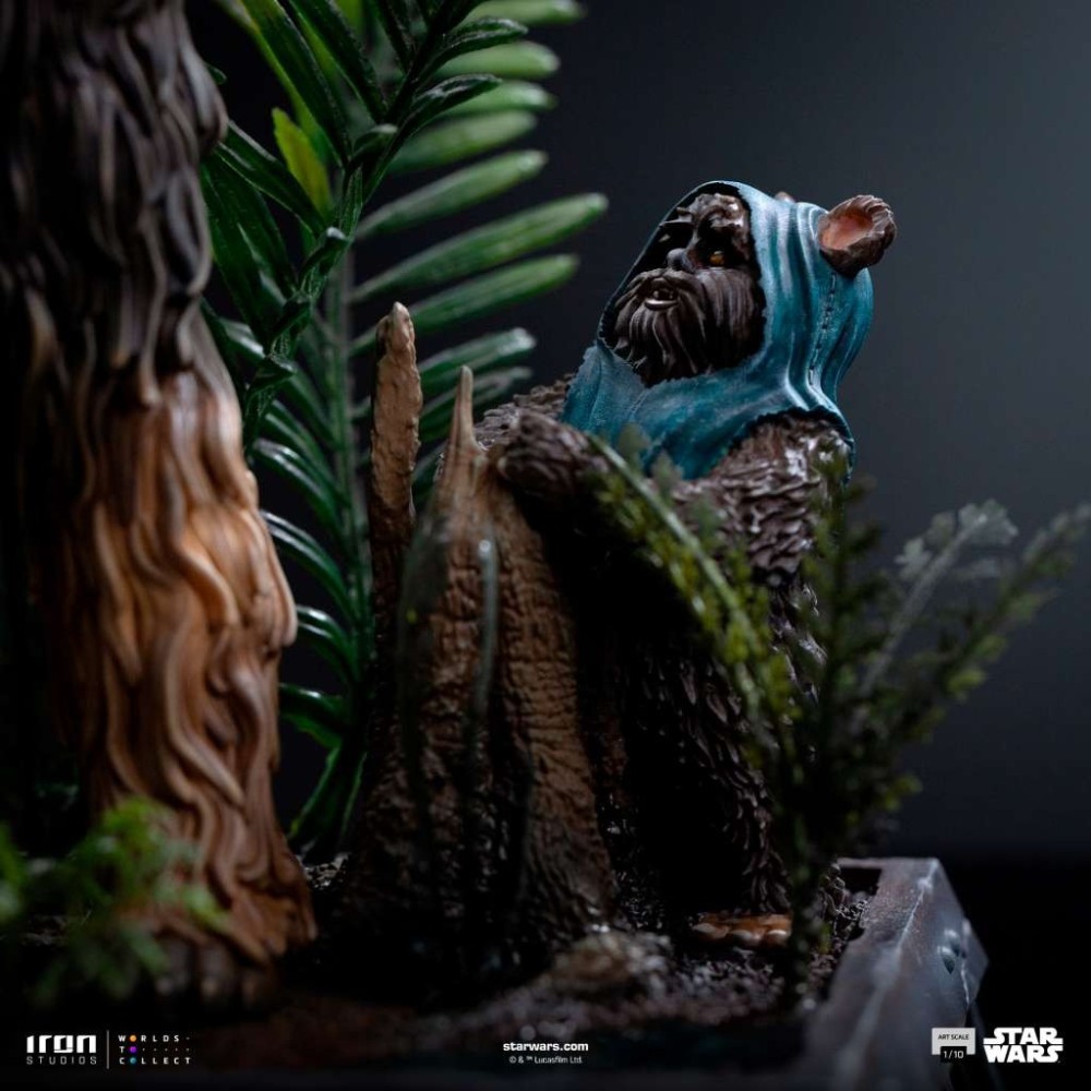 STAR WARS CHEWBACCA AND TOKKAT ART SCALE 1/10 STATUA FIGURE IRON STUDIOS