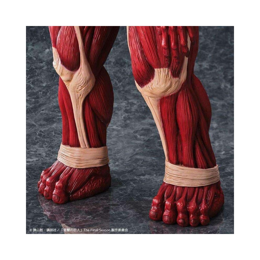 L'ATTACCO DEI GIGANTI COLOSSAL TITAN MEGA SOFVI FIGURE STATUA KAIYODO