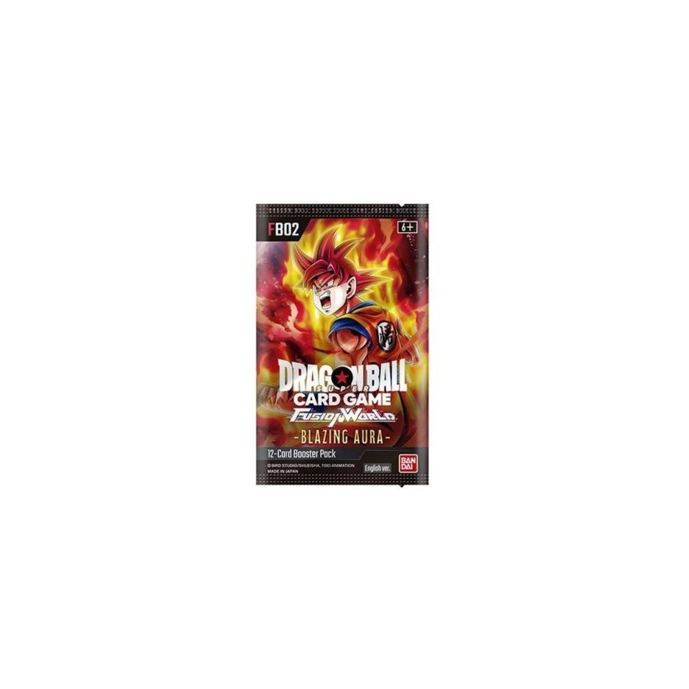 DRAGON BALL SUPER CARD FUSION WORLD BLAZING AURA FB02 EU BUSTINA IN INGLESE BANDAI