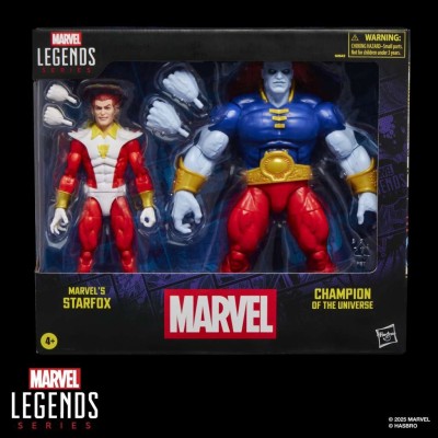 MARVEL LEGENDS STARFOX & CHAMPION OF THE UNIVERSE 2-PACK ACTION FIGURES HASBRO