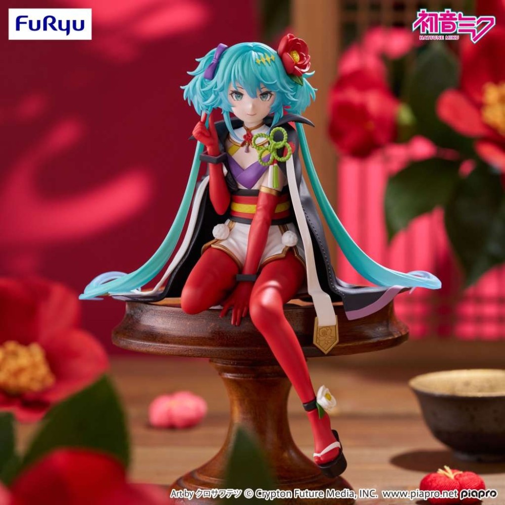 FURYU HATSUNE MIKU FLOWER FAIRY CAMELIA NOODLE STOPPER FIGURE PVC STATUE
