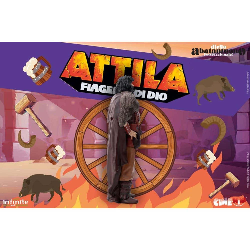 INFINITE STATUE DIEGO ABATANTUONO L'ECCEZZZIUNALE ATTILA FLAGELLO DI DIO PVC CINE MINI FIGURE