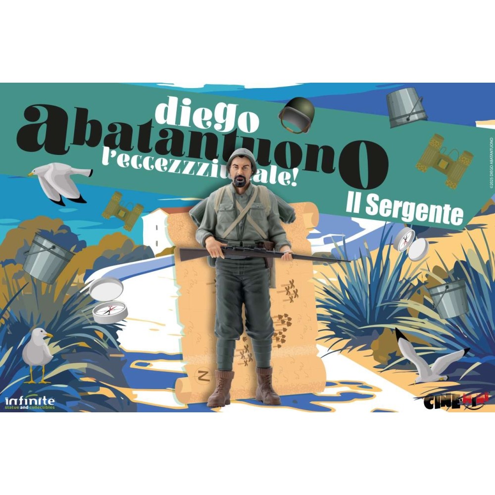 INFINITE STATUE DIEGO ABATANTUONO L'ECCEZZZIUNALE IL SERGENTE LORUSSO PVC CINE MINI FIGURE