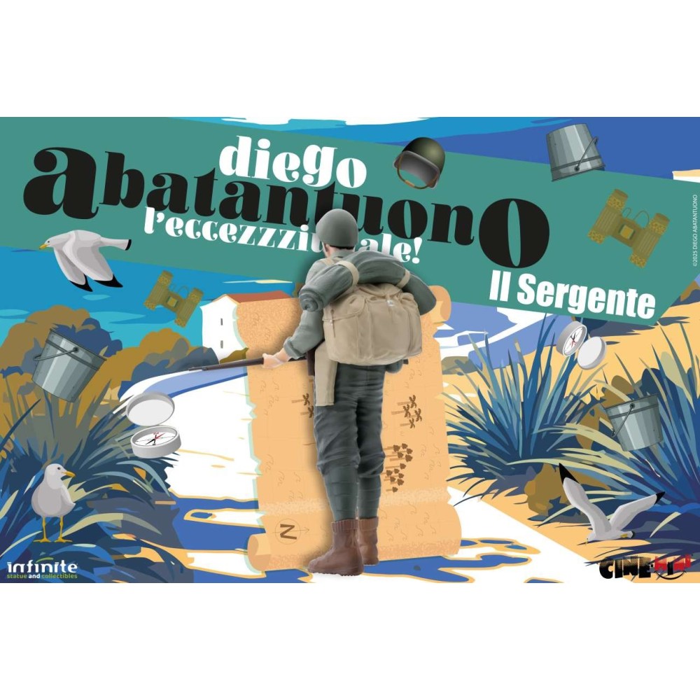 INFINITE STATUE DIEGO ABATANTUONO L'ECCEZZZIUNALE IL SERGENTE LORUSSO PVC CINE MINI FIGURE