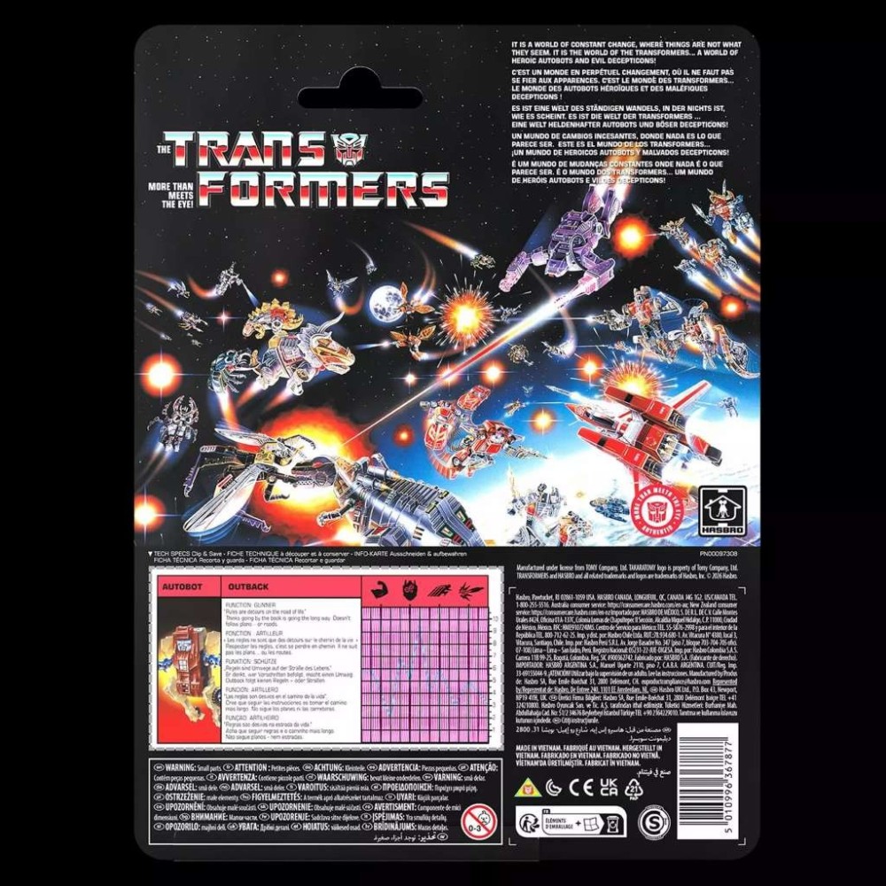 HASBRO TRANSFORMERS RETRO G1 SERIES AUTOBOT OUTBACK PVC ACTION FIGURE