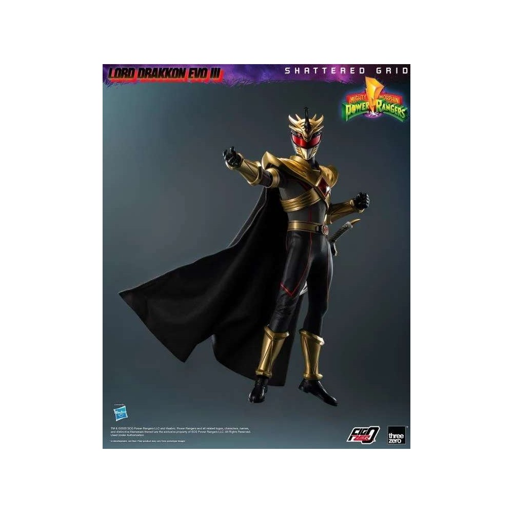 POWER RANGERS SHATTERED GRID LORD DRAKKON EVO III 30CM ACTION FIGURE THREEZERO