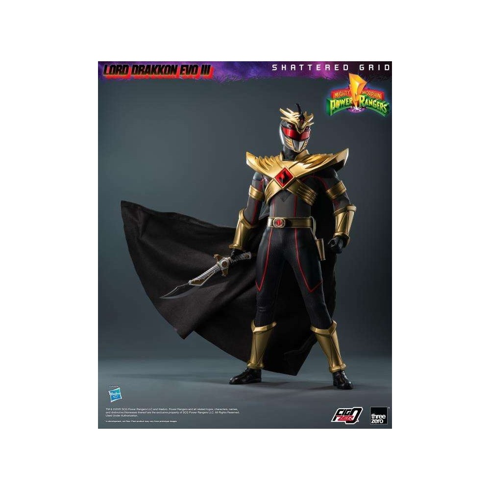 THREEZERO POWER RANGERS SHATTERED GRID LORD DRAKKON EVO III 1/6 SCALE PVC ACTION FIGURE