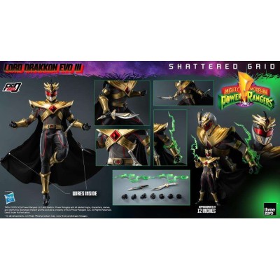 THREEZERO POWER RANGERS SHATTERED GRID LORD DRAKKON EVO III 1/6 SCALE PVC ACTION FIGURE