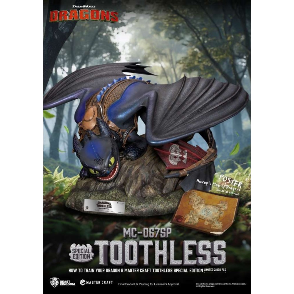 BEAST KINGDOM HOW TO TRAIN YOUR DRAGON 2 TOOTHLESS MASTER CRAFT STATUE RESIN FIGURE