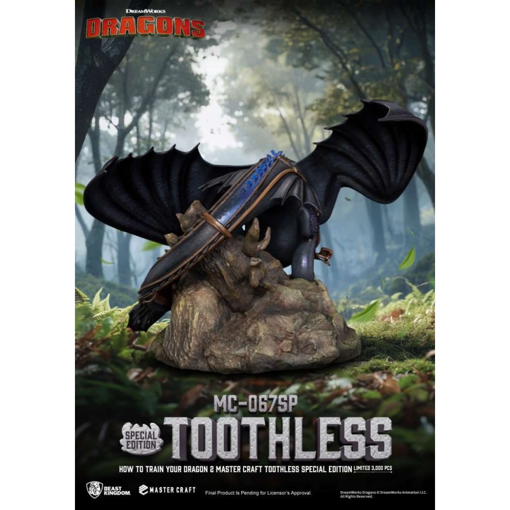 HOW TO TRAIN YOUR DRAGON 2 TOOTHLESS MASTER CRAFT STATUA RESINA FIGURE BEAST KINGDOM