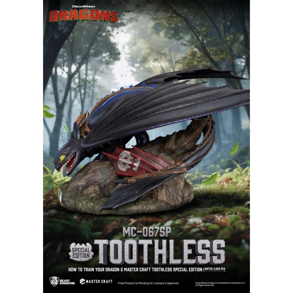 BEAST KINGDOM HOW TO TRAIN YOUR DRAGON 2 TOOTHLESS MASTER CRAFT STATUE RESIN FIGURE