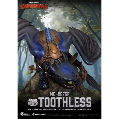 HOW TO TRAIN YOUR DRAGON 2 TOOTHLESS MASTER CRAFT STATUA RESINA FIGURE BEAST KINGDOM