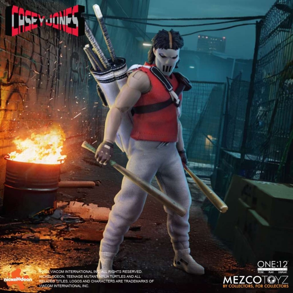 MEZCO TOYS TEENAGE MUTANT NINJA TURTLES CASEY JONES ONE:12 COLLECTIVE SERIES ACTION FIGURE