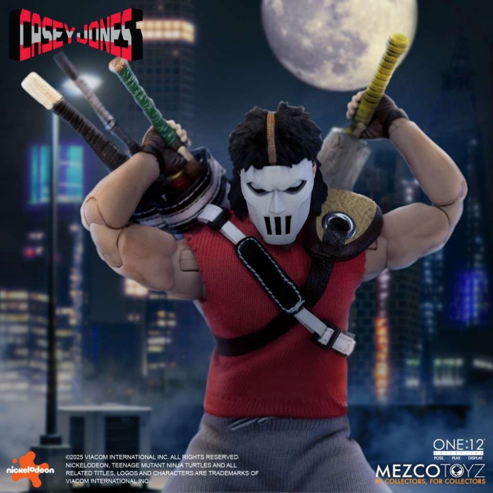MEZCO TOYS TEENAGE MUTANT NINJA TURTLES CASEY JONES ONE:12 COLLECTIVE SERIES ACTION FIGURE