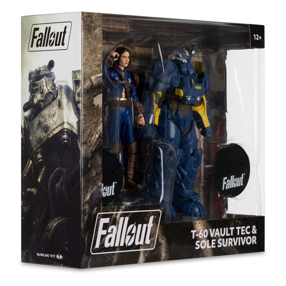 MC FARLANE FALLOUT T-60 VAULT TEC & SOLE SURVIVOR 2-PACK PVC ACTION FIGURE