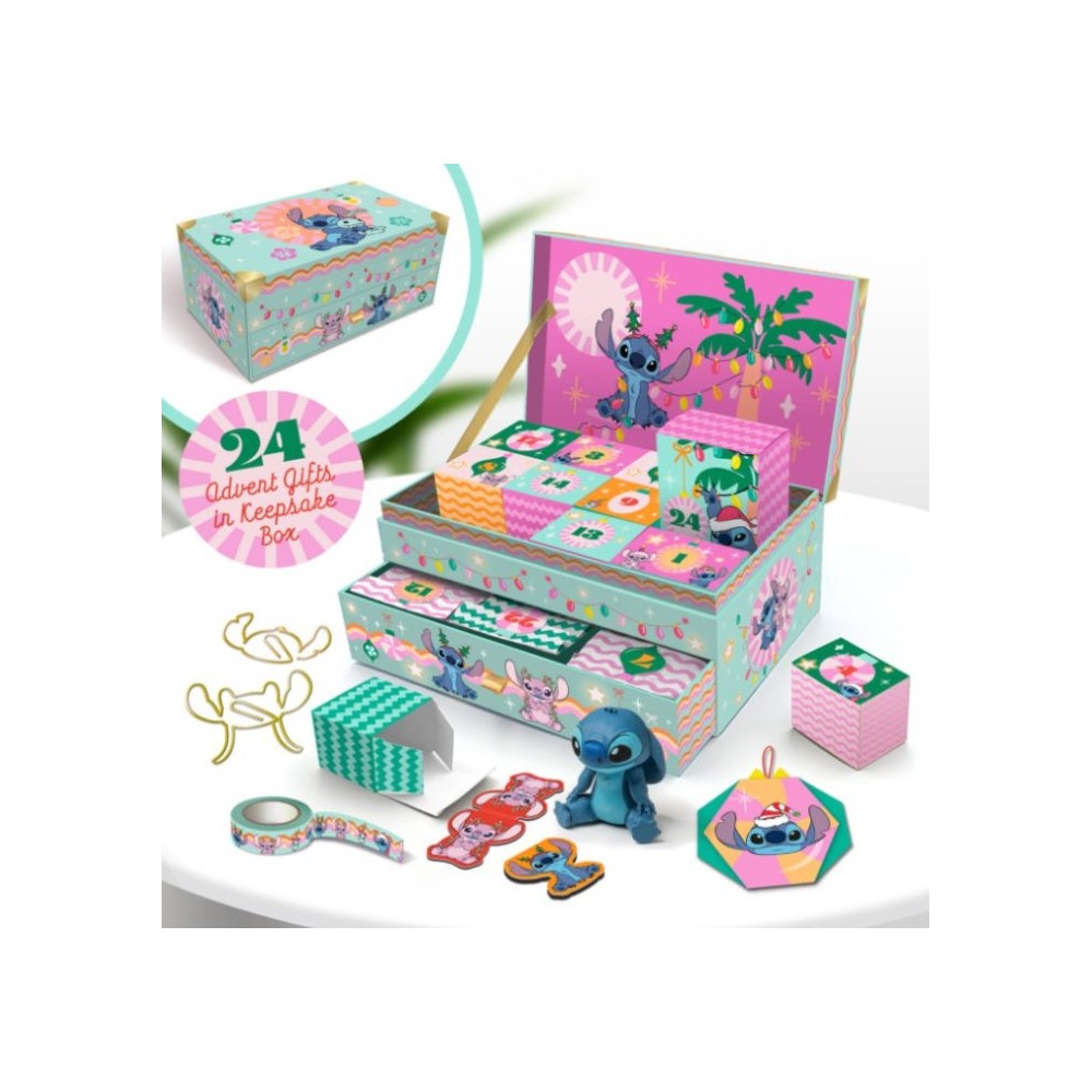 PALADONE PRODUCTS DISNEY STITCH KEEPSAKE ADVENT CALENDAR HOLIDAY 24 DAYS