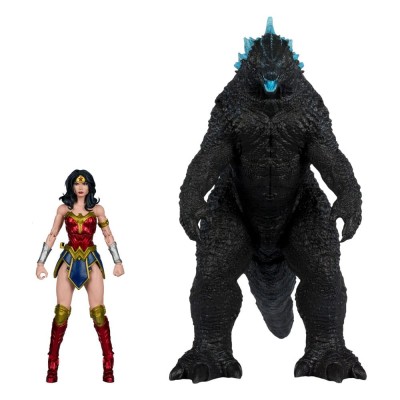 DC JUSTICE LEAGUE MONSTERVERSE WONDER WOMAN VS ATOMIC BLAST GODZILLA ACTION FIGURE MC FARLANE