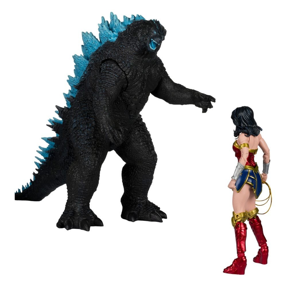 MC FARLANE DC JUSTICE LEAGUE MONSTERVERSE WONDER WOMAN VS ATOMIC BLAST GODZILLA 2-PACK PVC ACTION FIGURE