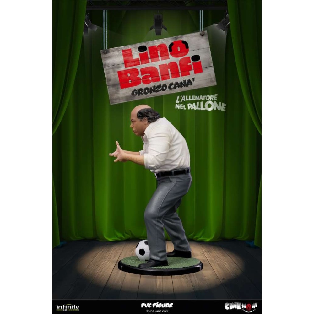 LINO BANFI ORONZO CANA' L'ALLENATORE NEL PALLONE CINE-MONI PVC 14CM FIGURE INFINITE STATUE