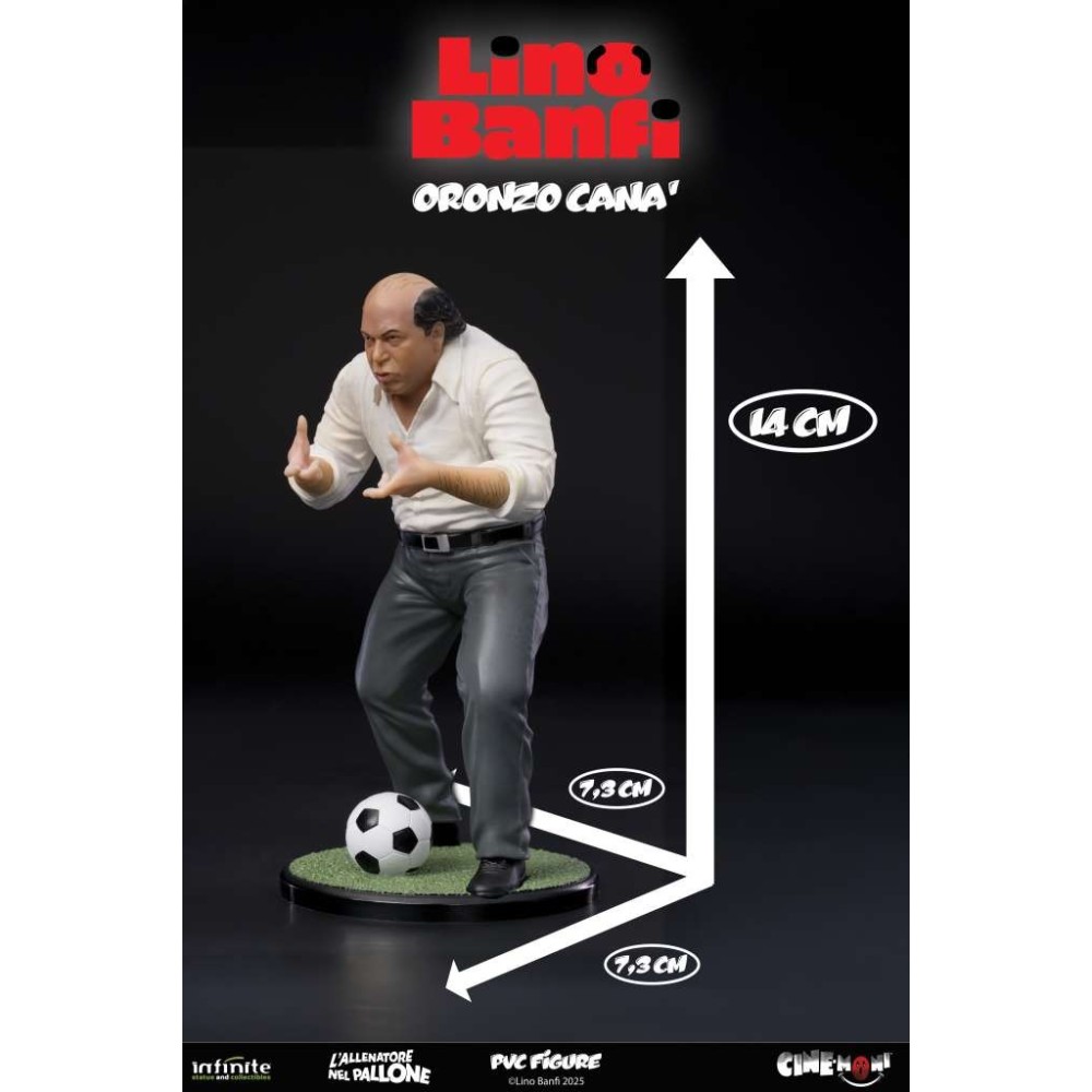 LINO BANFI ORONZO CANA' L'ALLENATORE NEL PALLONE CINE-MONI PVC 14CM FIGURE INFINITE STATUE