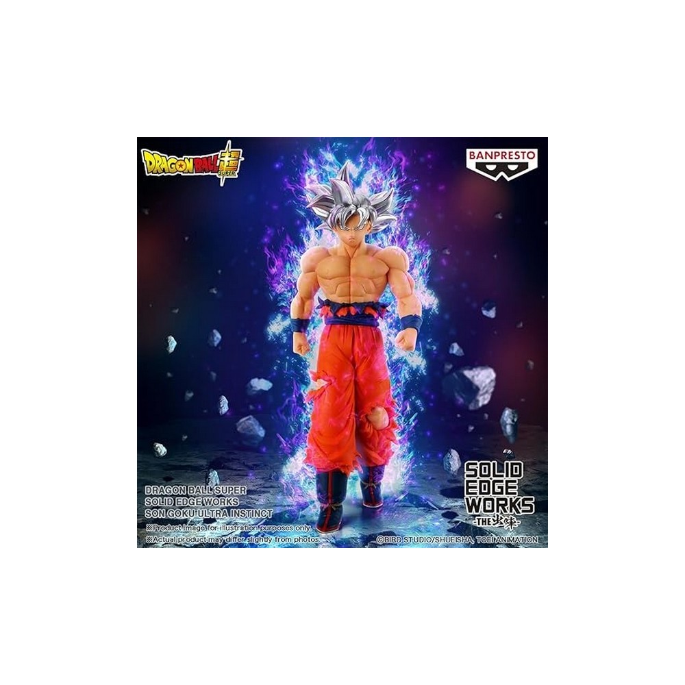 BANPRESTO DRAGON BALL SUPER SOLID EDGE WORKS SON GOKU ULTRA ISTINCT STATUE FIGURE