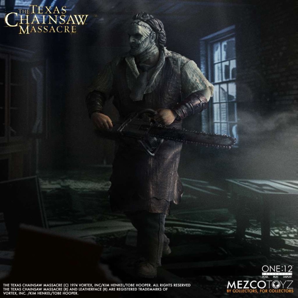 THE TEXAS CHAINSAW MASSACRE LEATHERFACE ONE:12 ACTION FIGURE MEZCO TOYS